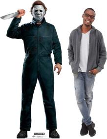 img 2 attached to Mike Myers Halloween II 1981 Film Cardboard Cutout 🔪 Standup - Advanced Graphics with Knife Life Size Cardboard People