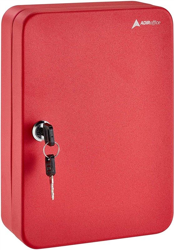 adiroffice steel 48 keys cabinet security storage box organizer holder locked key box wall mount with key tags 로고