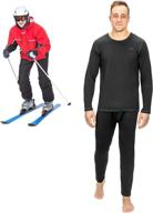 👕 men's thermal underwear set - thermal long johns sleeve shirt & pants, base layer leggings bottoms for skiing/extreme cold logo