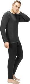 img 3 attached to 👕 Men's Thermal Underwear Set - Thermal Long Johns Sleeve Shirt & Pants, Base Layer Leggings Bottoms for Skiing/Extreme Cold