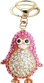 img 2 attached to Sparkling Penguin 🐧 Keychain: Rhinestone-Encrusted Blingbling Keyring