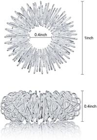 img 3 attached to Сенсорные кольца с шипами: беззвучный снятие стресса и массажер для подростков и взрослых (золото, серебро)