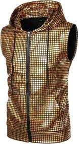 img 2 attached to 🔥 ZEROYAA Men's Hipster Metallic Sleeveless Kangaroo Shirt: Stand Out in Style!