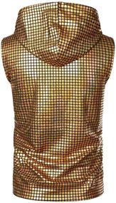 img 3 attached to 🔥 ZEROYAA Men's Hipster Metallic Sleeveless Kangaroo Shirt: Stand Out in Style!