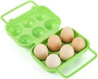 🥚 efficient egg storage for camping and hiking: volksrose portable 6 eggs slots holder in shockproof storage box логотип