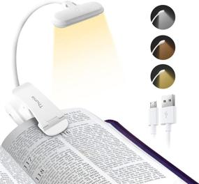 img 4 attached to 📚 Thunia Reading Light: Eye-Care Book Light with 9 LED, 3 Color Temperature, Rechargeable - Perfect for Camping, Kindle, Laptop, Kids!