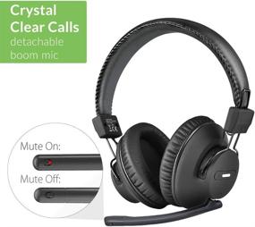 img 3 attached to 🎧 Avantree AS9M Wireless Bluetooth 5.0 Over Ear Headphones with Boom Mic for Phone Call, Home Office PC Computer, Clear Voice &amp; HiFi Sound Quality, Extra Comfort &amp; Lightweight, 40H, Wired &amp; Wireless