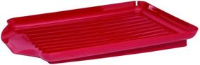 img 2 attached to Farberware Professional 3-Piece Dish Rack - Red, 20-Inch-by-15-Inch: Convenient and Spacious Kitchen Organizer - 5148436