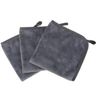 🧖 kinhwa reusable dark-gray microfiber makeup remover cloths - soft face cloths for women - facial cleaning washcloths - 12inch x 12inch (3 pack) logo