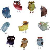 🦉 nuobesty non-slip owl bathtub stickers - 10pcs shower decals for kitchen, bath & floor safety logo