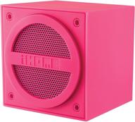 ihome ibt16ppc bluetooth rechargeable mini speaker cube in rubberized finish - pink logo