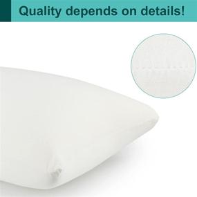 img 2 attached to LOFOR 12x20 Inch Memory Foam Throw Pillows: Perfect for Bed, Couch, Sofa - Never Deforming Rectangle Decorative Pillows with White Covers and Cushions