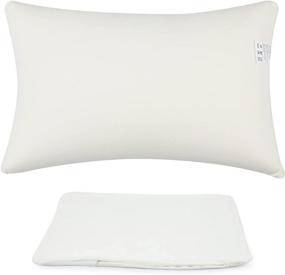 img 4 attached to LOFOR 12x20 Inch Memory Foam Throw Pillows: Perfect for Bed, Couch, Sofa - Never Deforming Rectangle Decorative Pillows with White Covers and Cushions