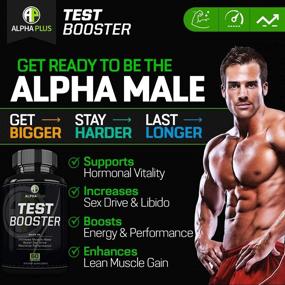 img 1 attached to 💪 Alpha Plus Test Booster: Boost Muscle Mass & Performance with Improved 60 Capsule Formula