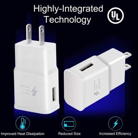 img 3 attached to Swadaws Galaxy S7 Fast Charger Kit - Adaptive Fast Charging Wall Charger with Micro-USB Cable, Compatible 🔌 for Samsung Galaxy S7 Edge S6 S5 S4 J7 J3 A6 Note 5 4 /G4 K5 (2 Pack)