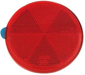 img 2 attached to High-Visibility Red Stick-on Round Marker Reflectors - Versatile Safety Spoke Reflective Adhesive Kit for Cars, Trailers, Trucks, RVs, Snow Machines - Quick Mount Custom Accessories Stickers (2 PCS)