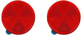 img 4 attached to High-Visibility Red Stick-on Round Marker Reflectors - Versatile Safety Spoke Reflective Adhesive Kit for Cars, Trailers, Trucks, RVs, Snow Machines - Quick Mount Custom Accessories Stickers (2 PCS)