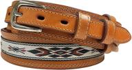 🤠 authentic southwestern diamond pattern men's accessories and belts made from genuine leather logo