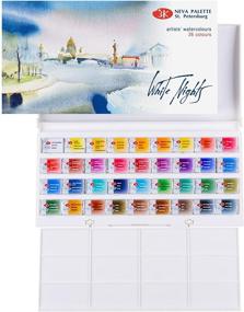img 4 attached to 🎨 White Nights Watercolour Night Artists Set: 36 Whole Pans in Plastic Box, 1/2700 - Ideal for Nighttime Artistry