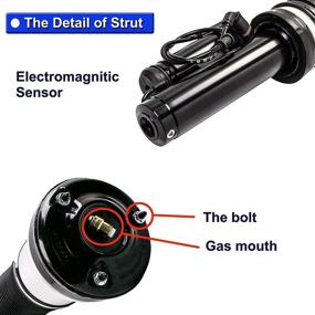 img 2 attached to 🚗 Премиум стойки пневматической подвески Million Parts для Mercedes-Benz S-Class (2000-2006) - передний левый/правый агрегат - совместимы с S430, S500, S55 AMG, S600.