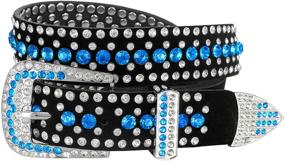 img 4 attached to 💎 Sparkling Rhinestone Cowgirl Belt: Elegant Western Crystal Women's Accessories