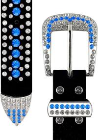 img 2 attached to 💎 Sparkling Rhinestone Cowgirl Belt: Elegant Western Crystal Women's Accessories