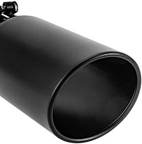 img 1 attached to 🚚 LCGP 5-Inch Inlet Diesel Universal Exhaust Tip: 7-Inch Outlet, 15-Inch Long Black Powder Coated Truck Tailtip – Premium Stainless Steel, Bolt-On