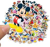 disney mickey minnie vinyl waterproof decals stickers pack for laptop, water bottles, 🐭 phone case, cup, mug, guitar, skateboard, flask, luggage, motorcycle, scrapbook - set of 50 logo