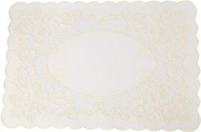 img 2 attached to Versatile Beige Vinyl Placemats: 12X18 Inches for Stylish Dining Décor