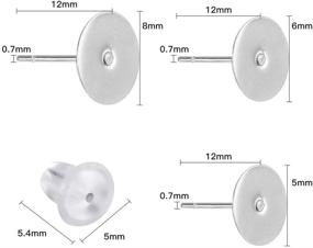 img 3 attached to 🌿 Hypoallergenic Stainless Steel Earrings with Silicone Findings