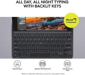 img 3 attached to 🔲 Logitech CREATE Backlit Keyboard Case with Smart Connector for iPad Pro 9.7" - Enhanced SEO, Black