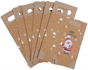 img 2 attached to CCINEE Christmas Treat Bags - Pack of 24 Kraft Paper Gift Bags for Christmas Party Gift Packaging Supplies