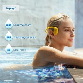 img 3 attached to Tayogo Waterproof Conduction Swimming Headphones Portable Audio & Video