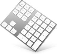 🖥️ superior bluetooth numeric keypad: rechargeable aluminum 34-key number pad for macbook, imac, windows laptop, surface pro - efficient data entry solution logo