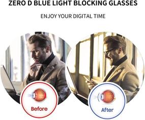 img 1 attached to Enhance Comfort and Protect Your Eyes with Zéro D Square Blue Light Blocking Glasses - Perfect Computer Eyeglasses for Men and Women!