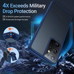 img 3 attached to 📱 TORRAS Shockproof Samsung Galaxy S21 Ultra Case 6.8 Inch - Military Grade Drop Tested - Translucent Navy Blue - Slim 5G Phone Case