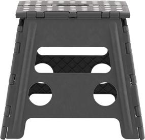 img 1 attached to Premium Grey Folding Step-Stool: Ultimate 13 Inch Height for Easy Accessibility