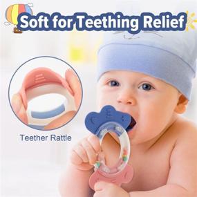 img 3 attached to BABY RATTLES TEETHER SETS 0-6-12 Months - 10PCS Baby Rattle Teething Toys, Grab Shaker & 👶 Spin Sensory Rattle Toy Gift for Newborn Babies, Early Educational Infant Toys with Storage Box - Enhanced SEO