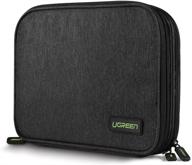 🔌 ugreen electronics travel organizer bag with double layer for mouse, power bank, usb-c charger, sd card, hard drive, usb charging cable, phone, power adapter plug black - cable storage solution logo