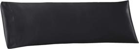 img 3 attached to EXQ Home Satin Body Pillow Cover 20x54 inches, Black - Super Soft Silky Pillowcase with Envelope Closure