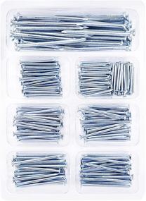 img 4 attached to HongWay 200pcs Hardware Nail Assortment Kit: Picture Hanging, Common, Finishing, Small, Brad, Galvanized, Wood Nails - 5 Sizes, Max Length 2 Inches