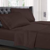 🛏️ hearth & harbor 3 piece bed sheet set - luxury soft double brushed microfiber - twin size, brown - deep pockets, hypoallergenic logo