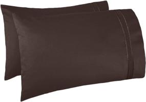 img 1 attached to 🛏️ Hearth & Harbor 3 Piece Bed Sheet Set - Luxury Soft Double Brushed Microfiber - Twin Size, Brown - Deep Pockets, Hypoallergenic