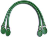 👜 19 inch cowhide leather purse straps - genuine leather handles for purses – quality soft cow leather straps – ideal purse making supplies in green logo