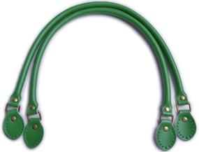 img 4 attached to 👜 19 Inch Cowhide Leather Purse Straps - Genuine Leather Handles for Purses – Quality Soft Cow Leather Straps – Ideal Purse Making Supplies in Green