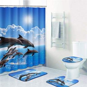 img 2 attached to ArtSocket Dolphins Beautiful Non Slip Bathroom