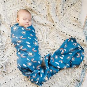 img 2 attached to 🦄 Bebe au Lait Classic Muslin Swaddle Blankets - Narwhal and Hello Sunshine: Perfect Softness and Adorable Designs!