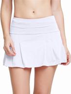 👟 women's athletic skort with pockets - pleated tennis skirt for workout, running, golf, y2k mini skirt logo