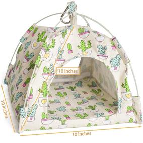 img 3 attached to 🐦 Mydays Bird Nest House Bed: The Perfect Parrot Hamster Habitat - Cave Hanging Tent Hammock