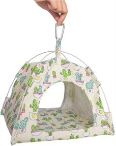 img 2 attached to 🐦 Mydays Bird Nest House Bed: The Perfect Parrot Hamster Habitat - Cave Hanging Tent Hammock